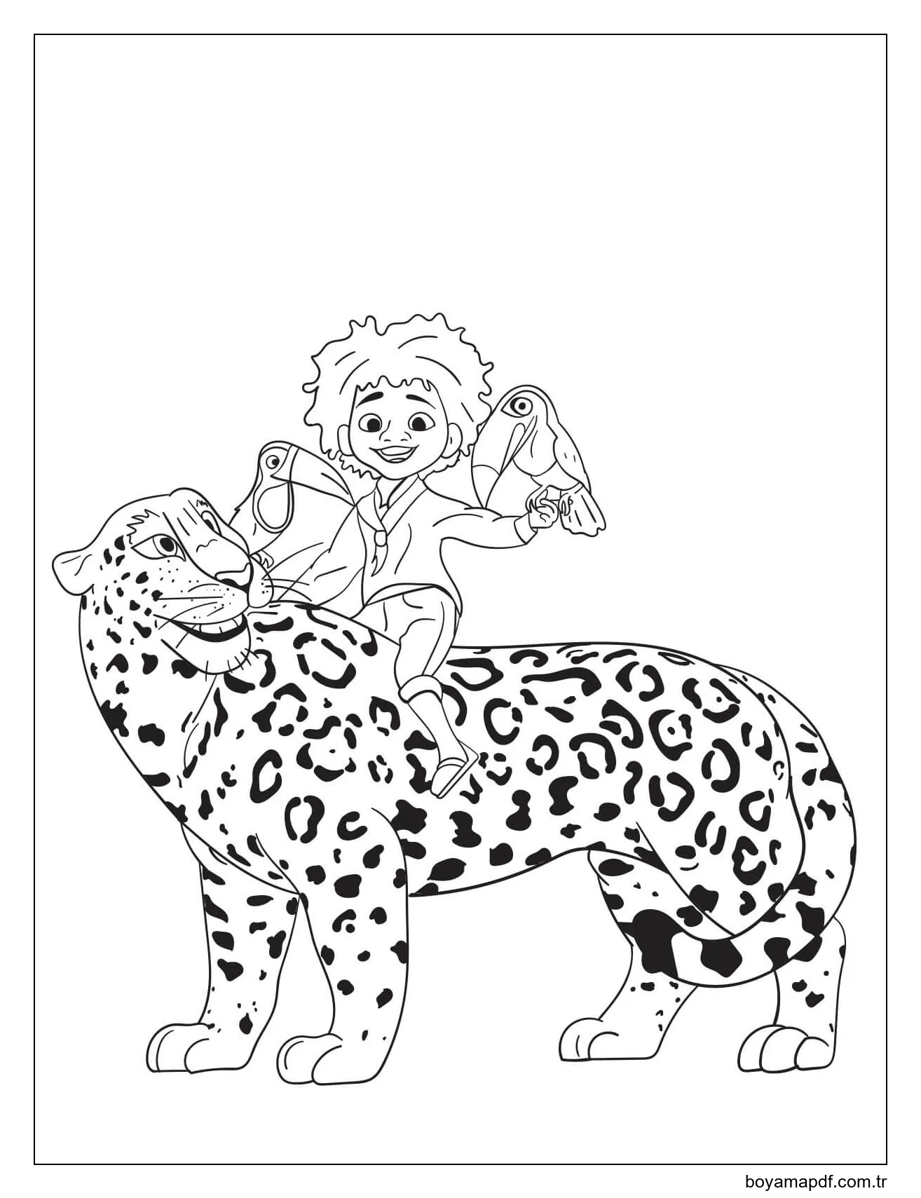 Antonio sürme Jaguar Boyama Sayfası