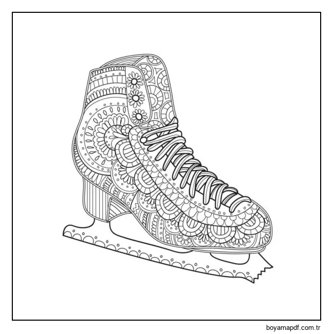 Artistik patinaj için paten Boyama Sayfası