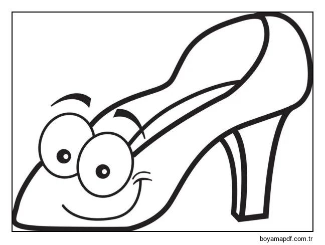 Ayakkabı şeklinde hatıra Boyama Sayfası