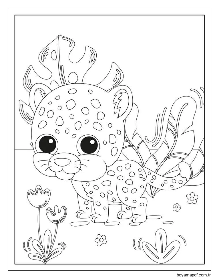 Bebek Jaguar Boyama Sayfası