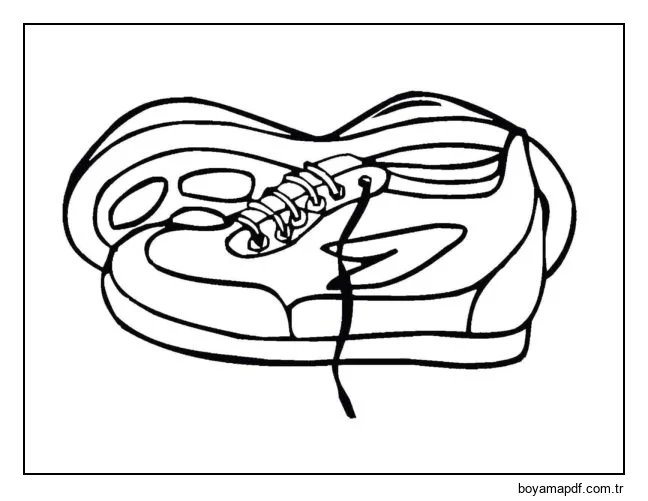 Bir genç için moda ayakkabılar. Boyama Sayfası