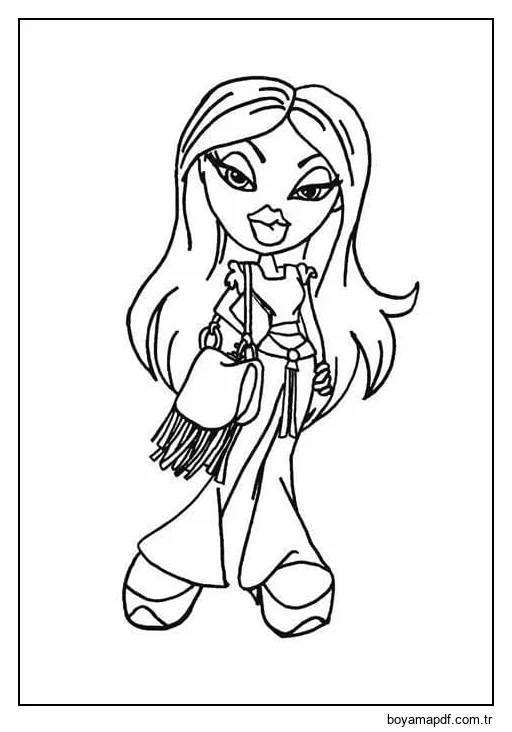 Bratz Görüntü Anahattını Yazdır Boyama Sayfası