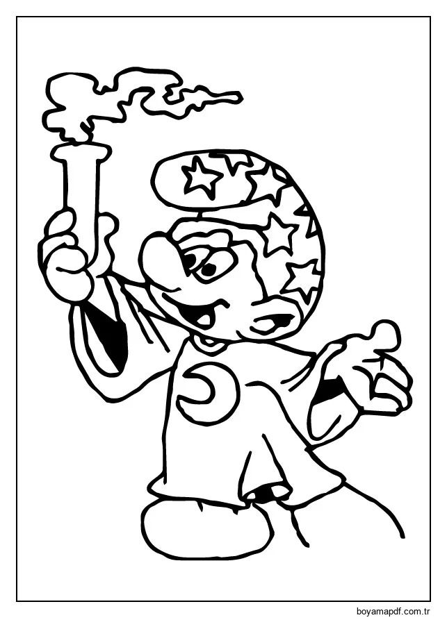 Büyücü Şirin Boyama Sayfası