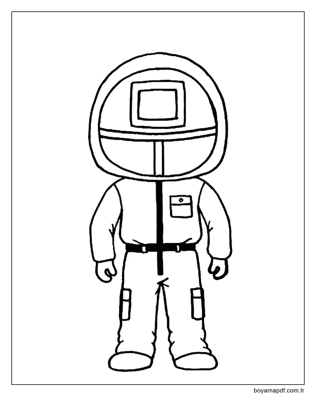 Büyük Kızıl Muhafız Üniforması Chibi Boyama Sayfası