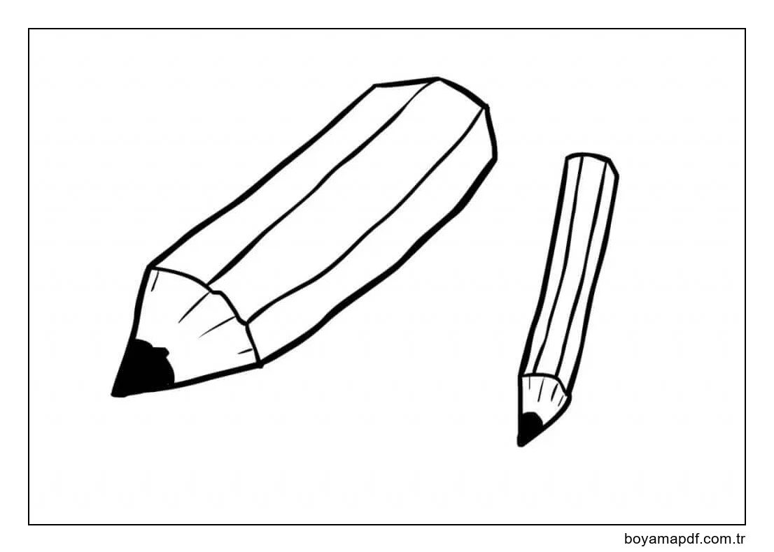 Büyük ve Küçük Kalem Boyama Sayfası