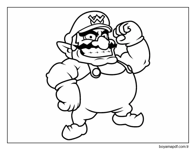Büyük wario Boyama Sayfası