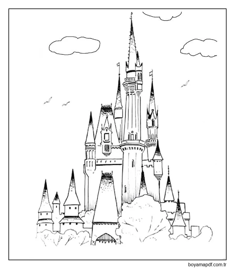 Buz Kalesi Boyama Sayfası
