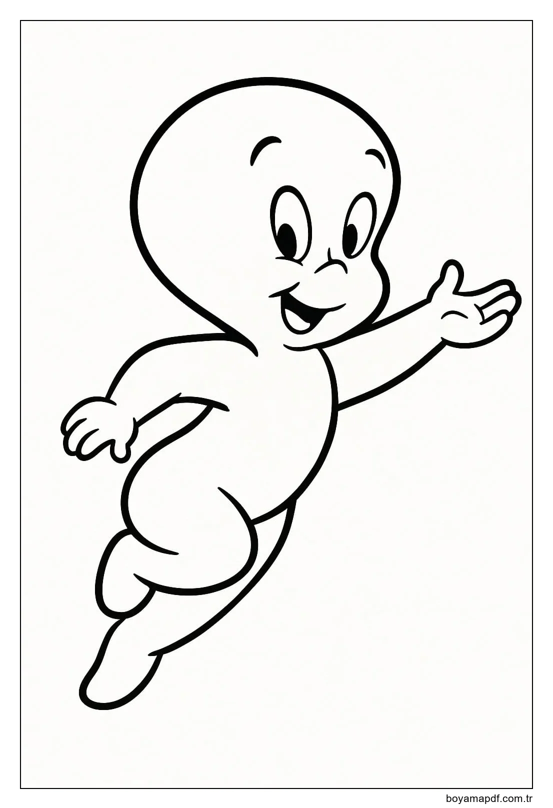 Casper çocuklar için Boyama Sayfası