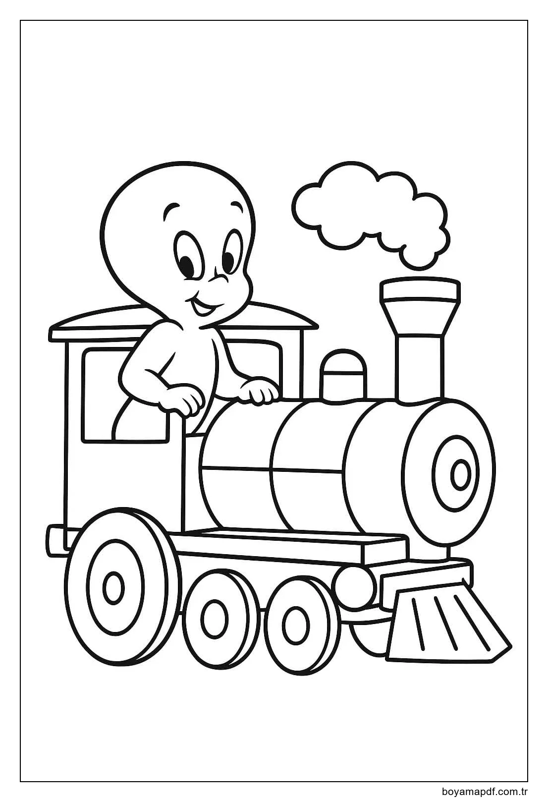 Casper çocuklar için Ücretsiz Boyama Sayfası