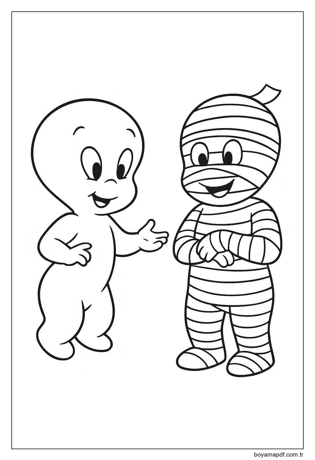 Casper Yazdırılabilir Boyama Sayfası