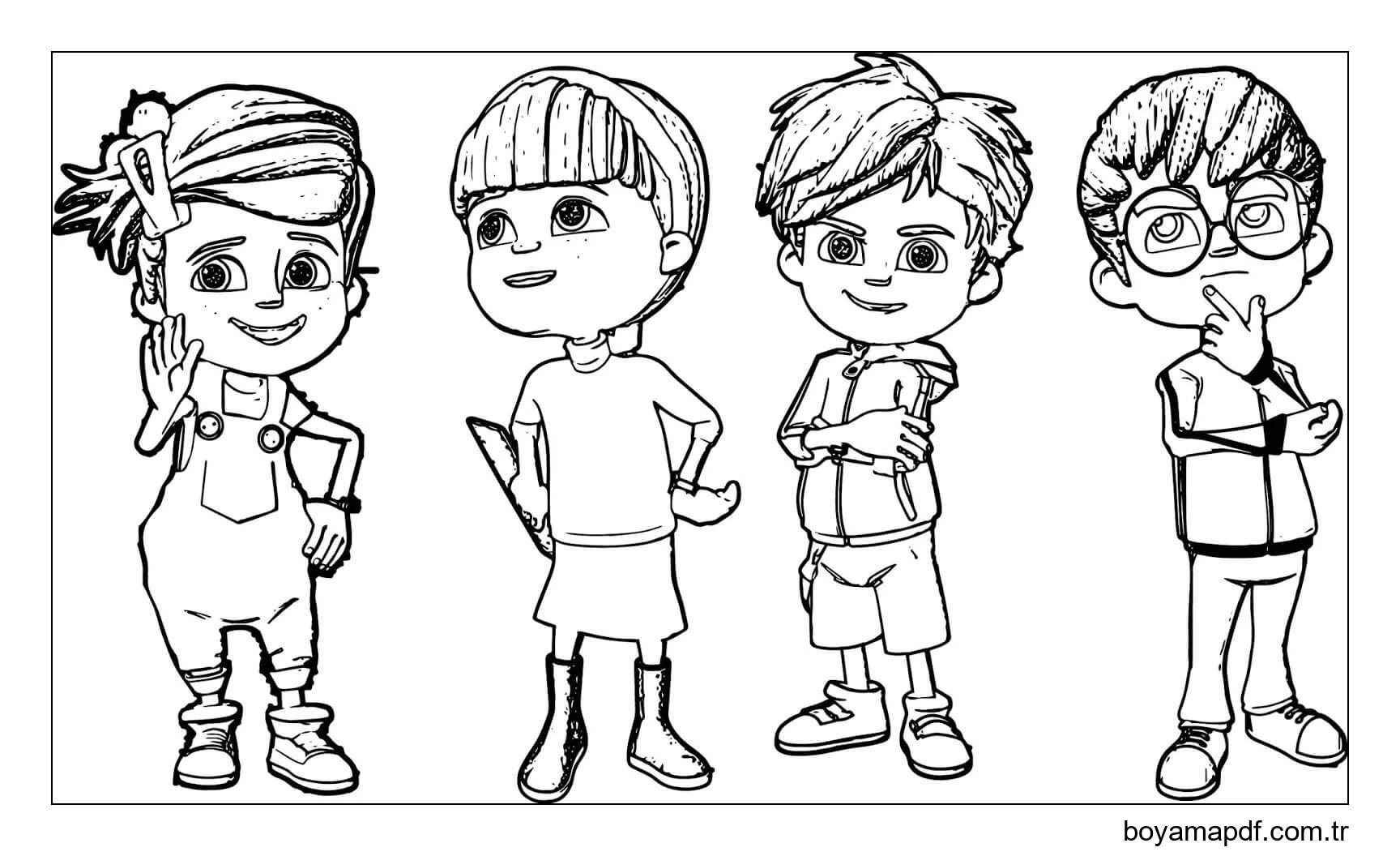 Chibi Rafadan Tayfa Boyama Sayfası