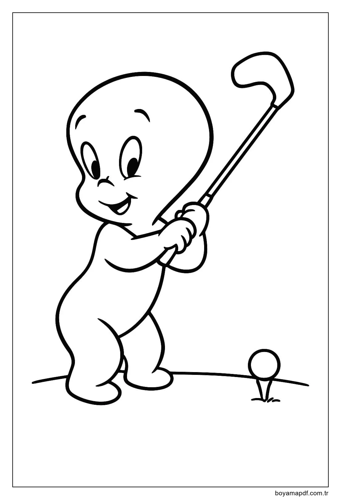 Çizmek Casper basit Boyama Sayfası