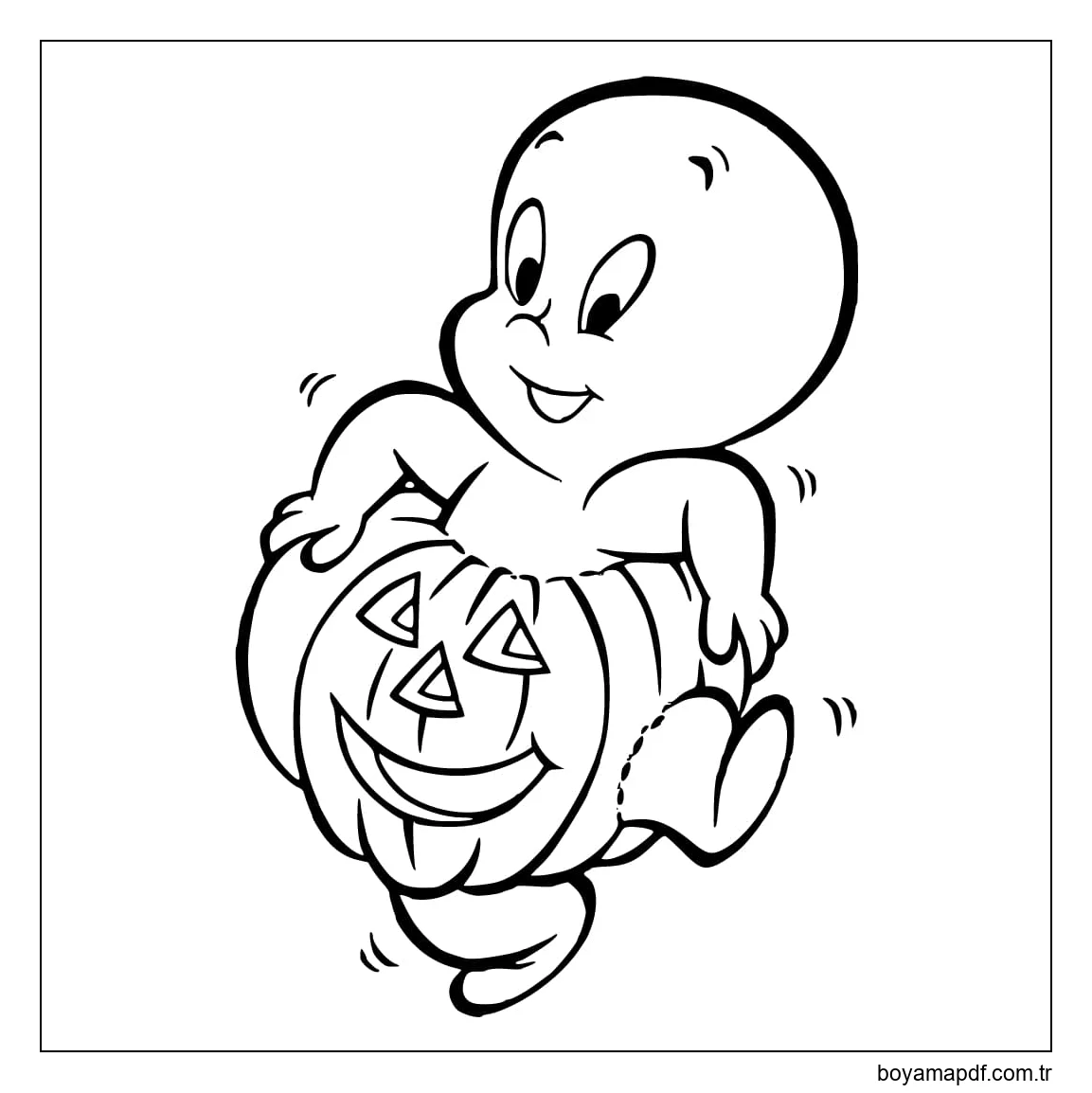 Çizmek Casper çocuklar için basit Boyama Sayfası
