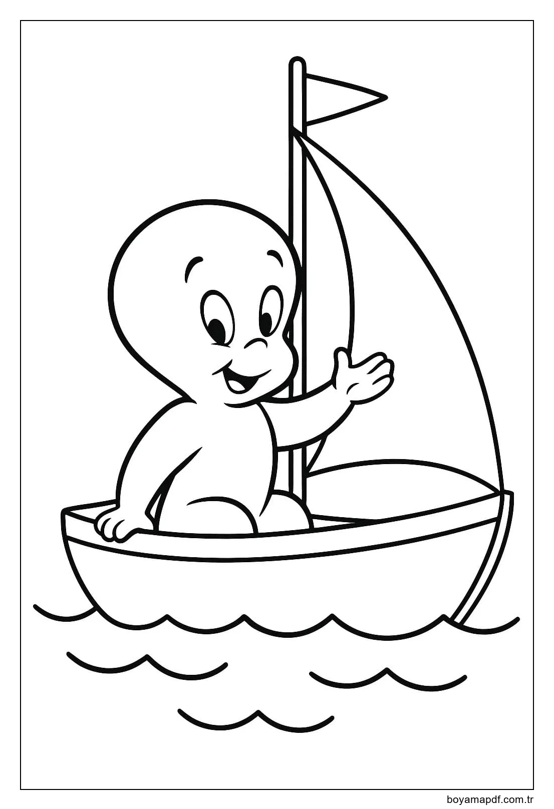 Çizmek Casper çocuklar için Ücretsiz Boyama Sayfası