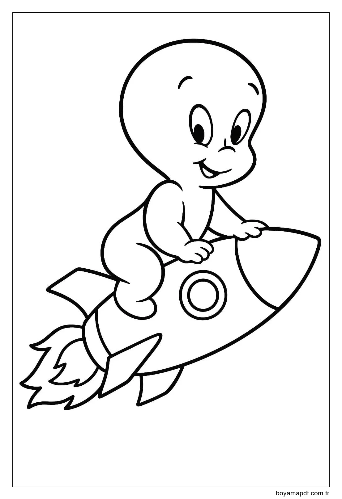 Çizmek Casper çocuklar için Yazdırılabilir Boyama Sayfası