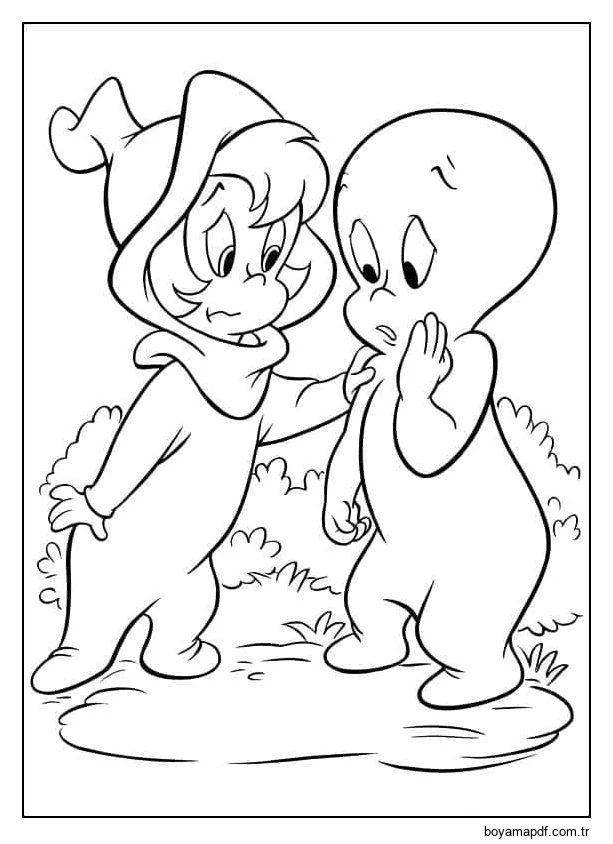 Çizmek Casper Ücretsiz basit Boyama Sayfası