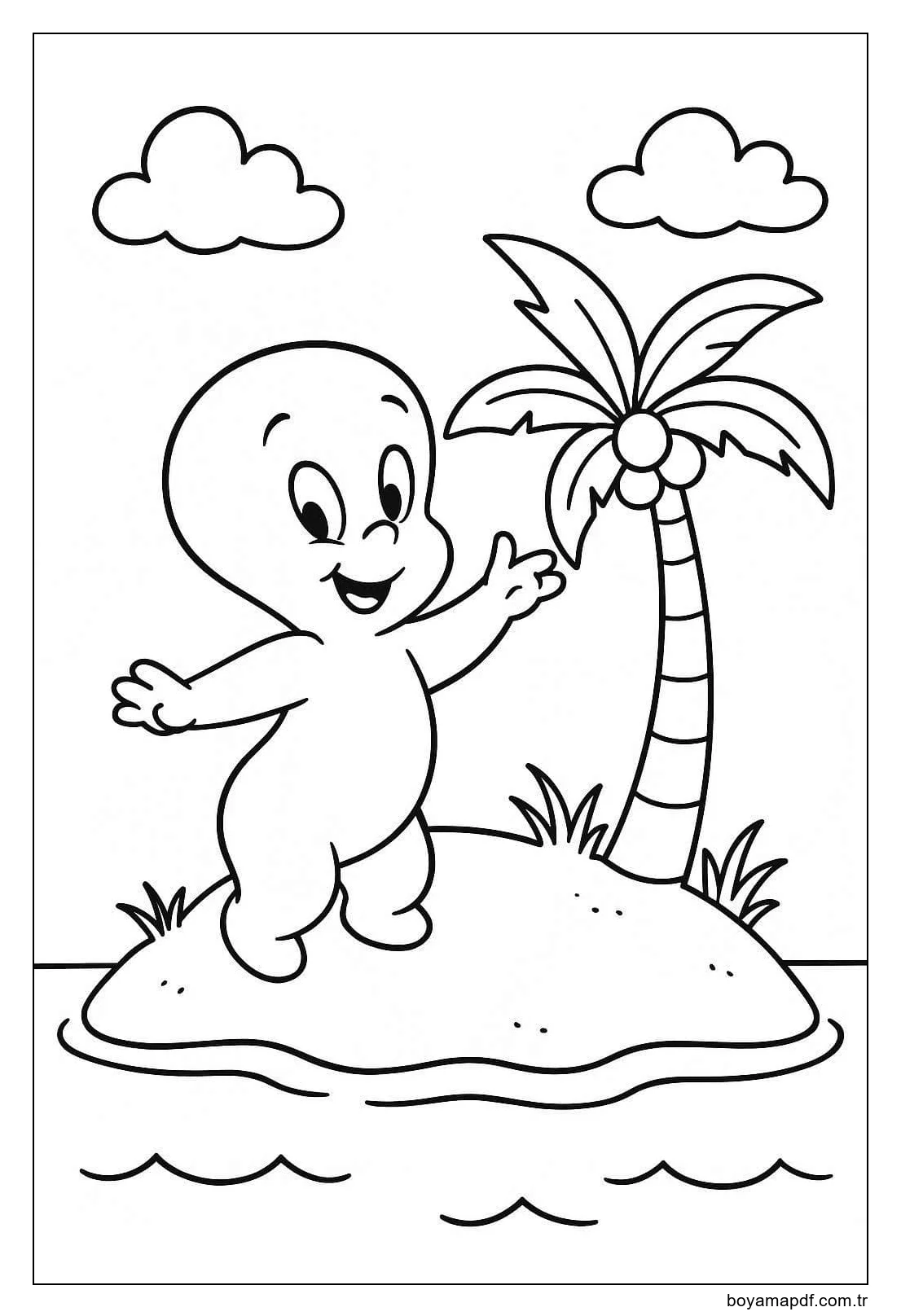 Çizmek Casper Ücretsiz Boyama Sayfası