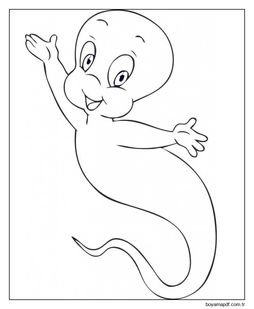 Çizmek Casper Ücretsiz temel Boyama Sayfası