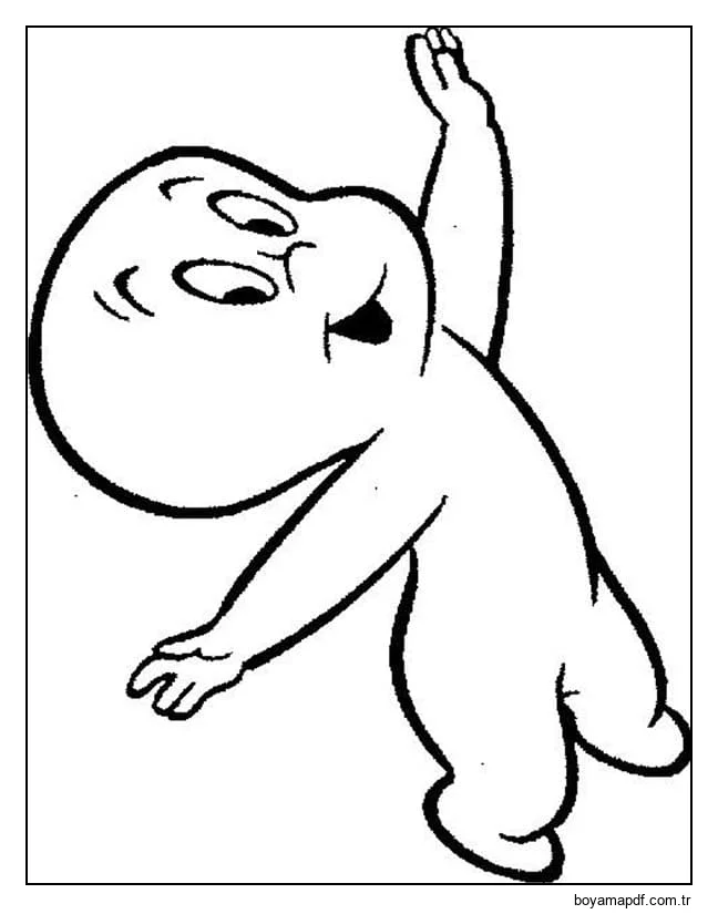 Çizmek Casper Yazdırılabilir kolay Boyama Sayfası