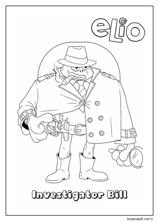 Çizmek Elio çocuklar için basit Boyama Sayfası