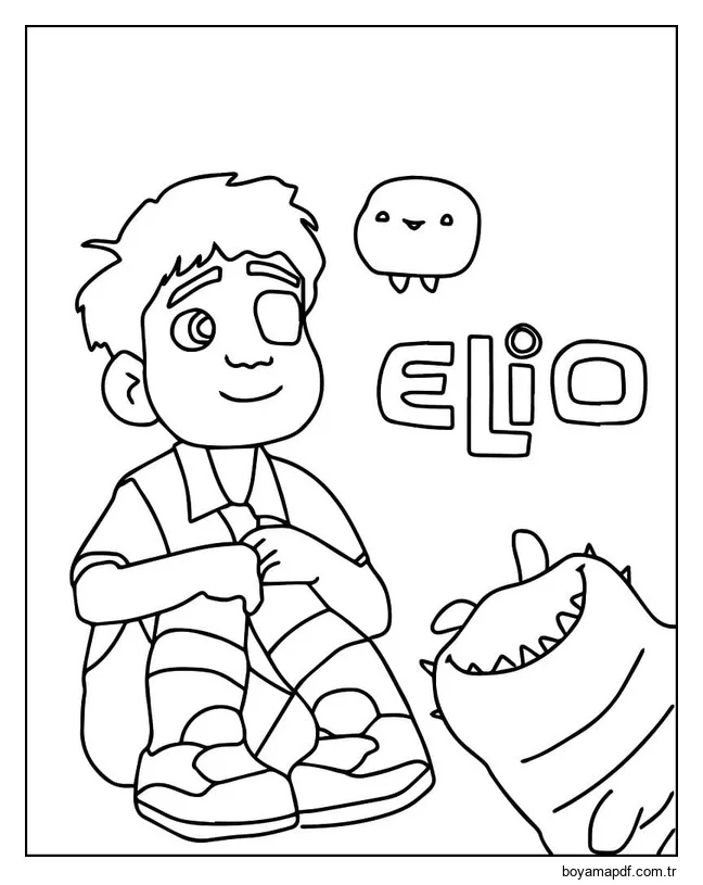 Çizmek Elio çocuklar için kolay Boyama Sayfası