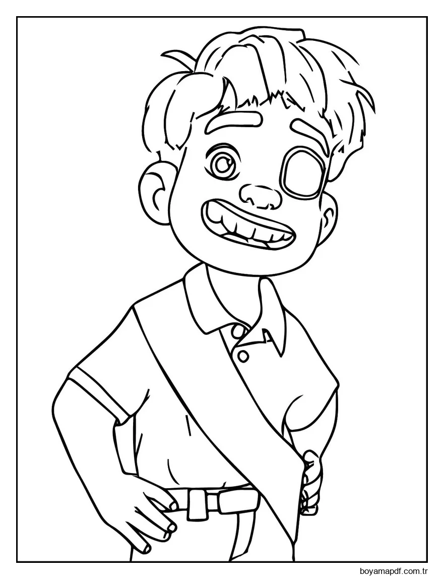 Çizmek Elio çocuklar için ücretsiz Boyama Sayfası