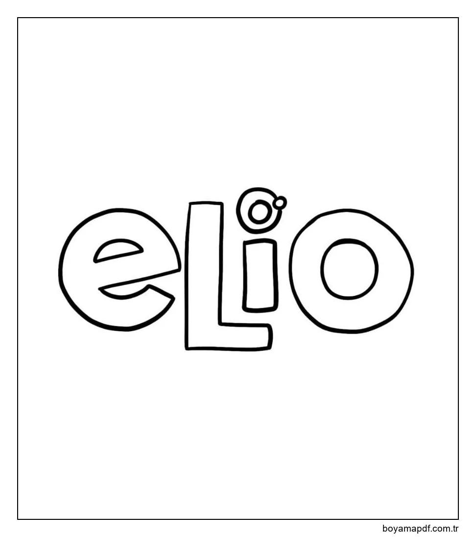 Çizmek Elio logo Boyama Sayfası
