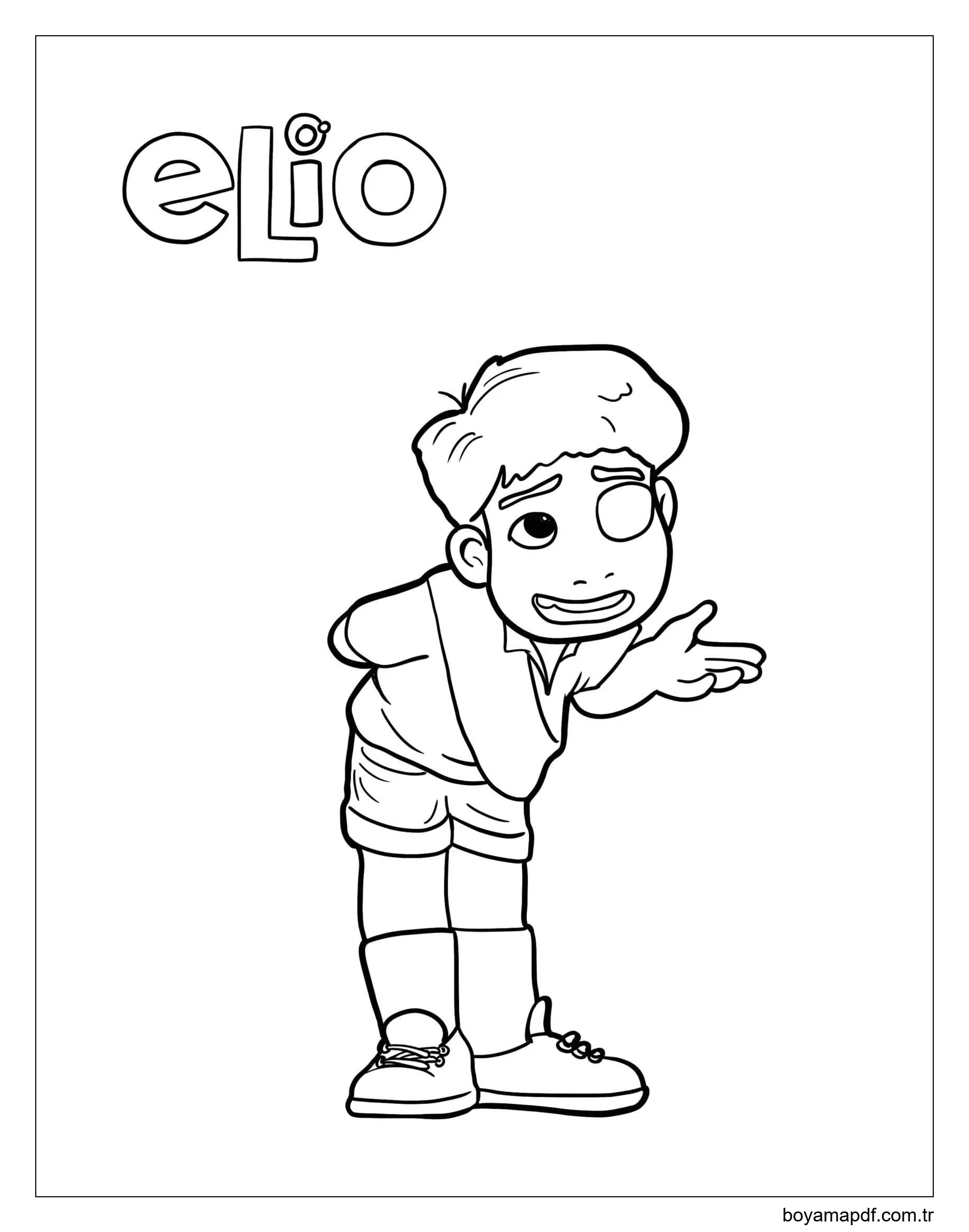 Çizmek Elio Sevimli Boyama Sayfası