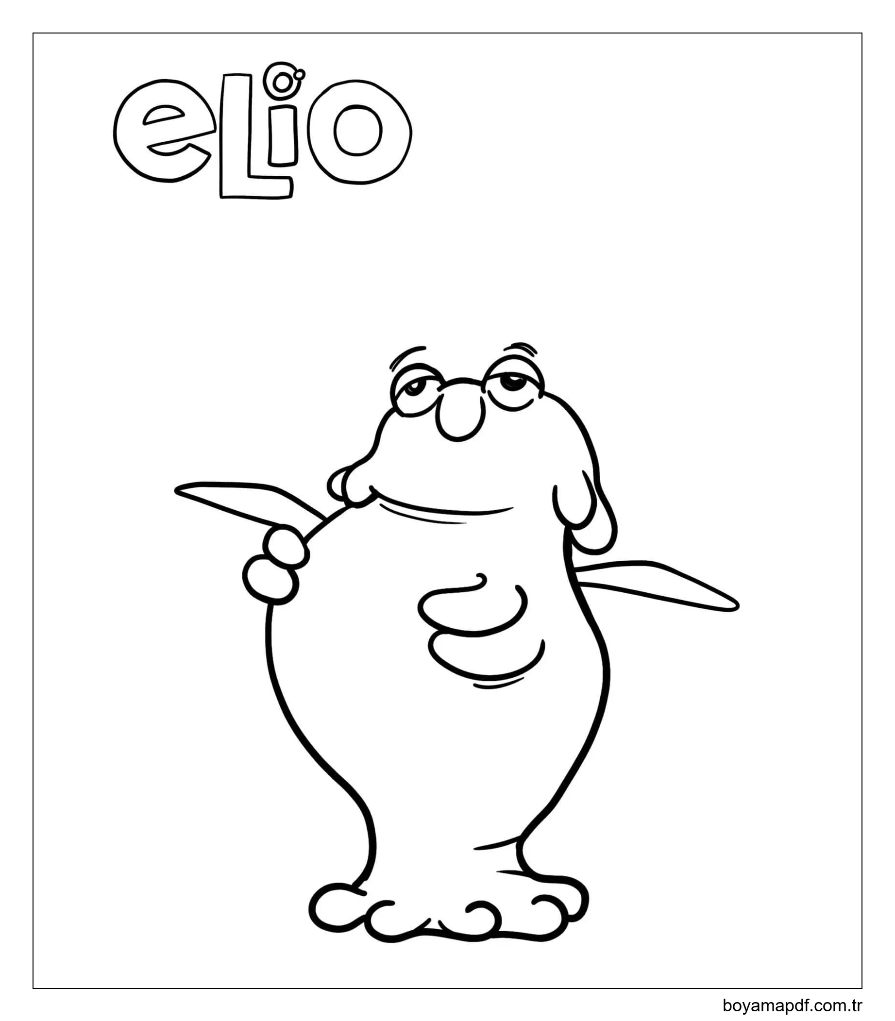 Çizmek Elio ücretsiz basit Boyama Sayfası