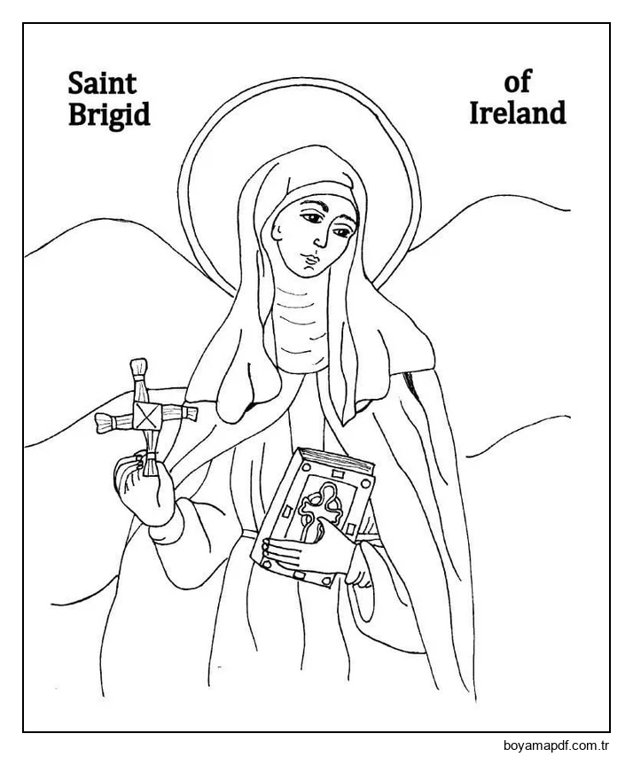 Çizmek İrlanda çocuklar için basit Boyama Sayfası