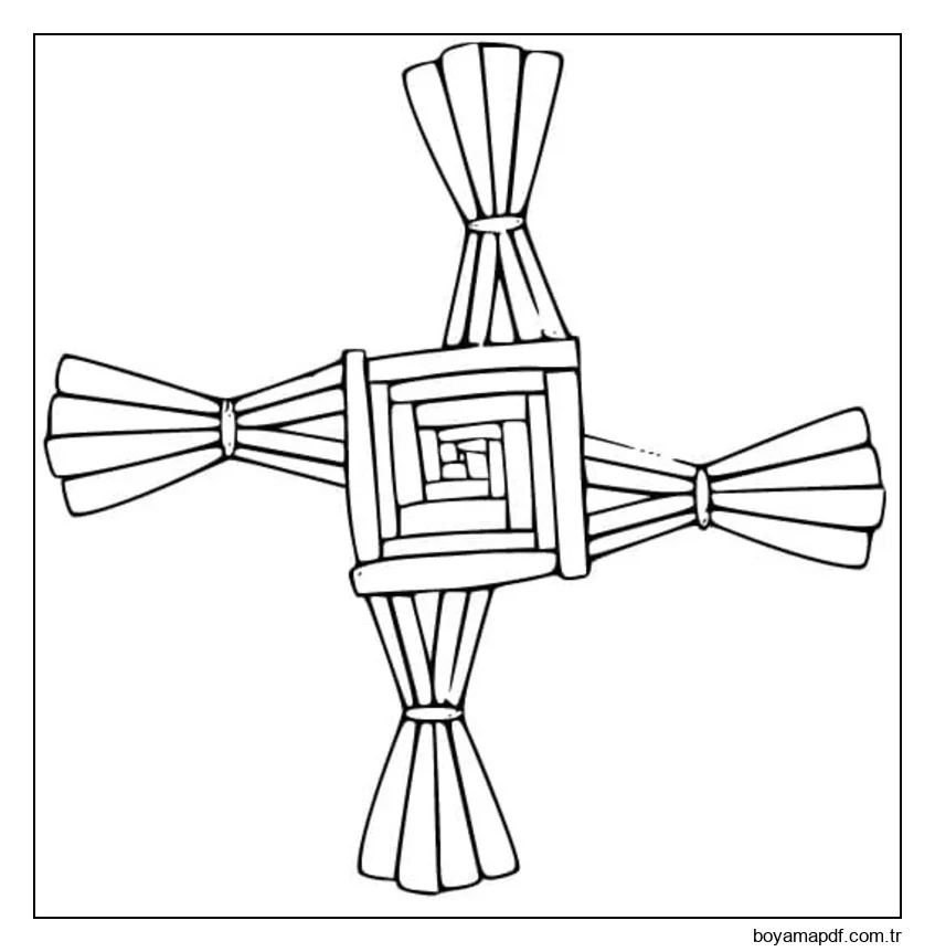 Çizmek İrlanda çocuklar için temel Boyama Sayfası