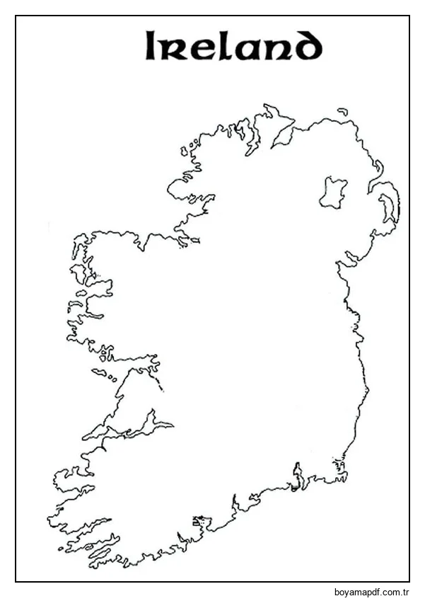 Çizmek İrlanda Ücretsiz Boyama Sayfası