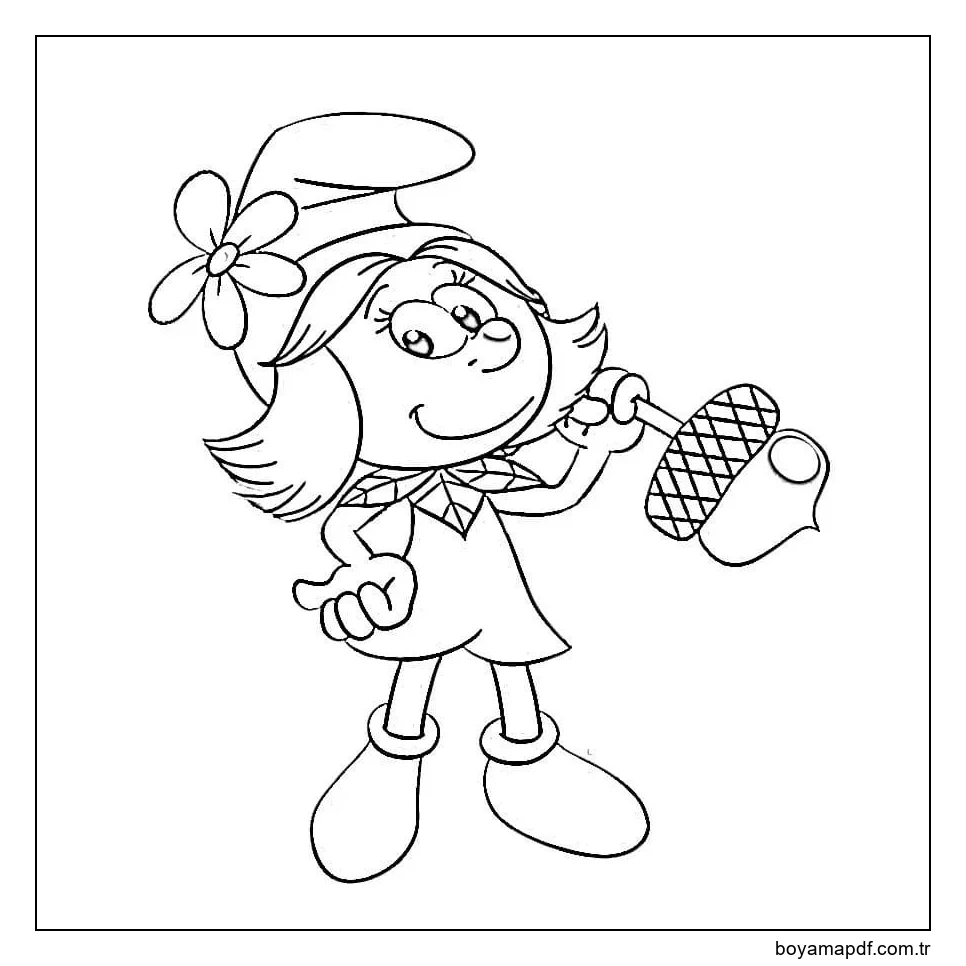 Çizmek Şirinler 1 Boyama Sayfası