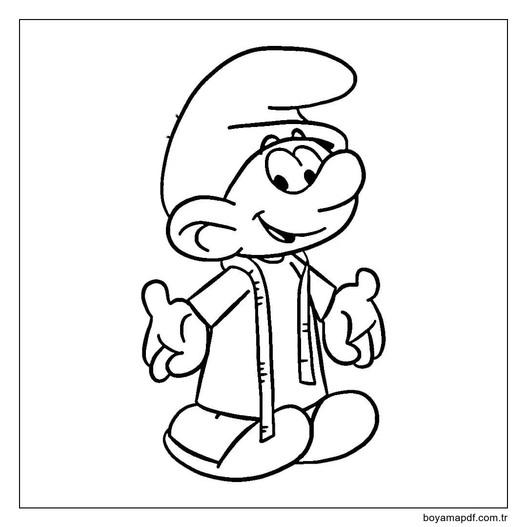 Çizmek Şirinler 2 Boyama Sayfası