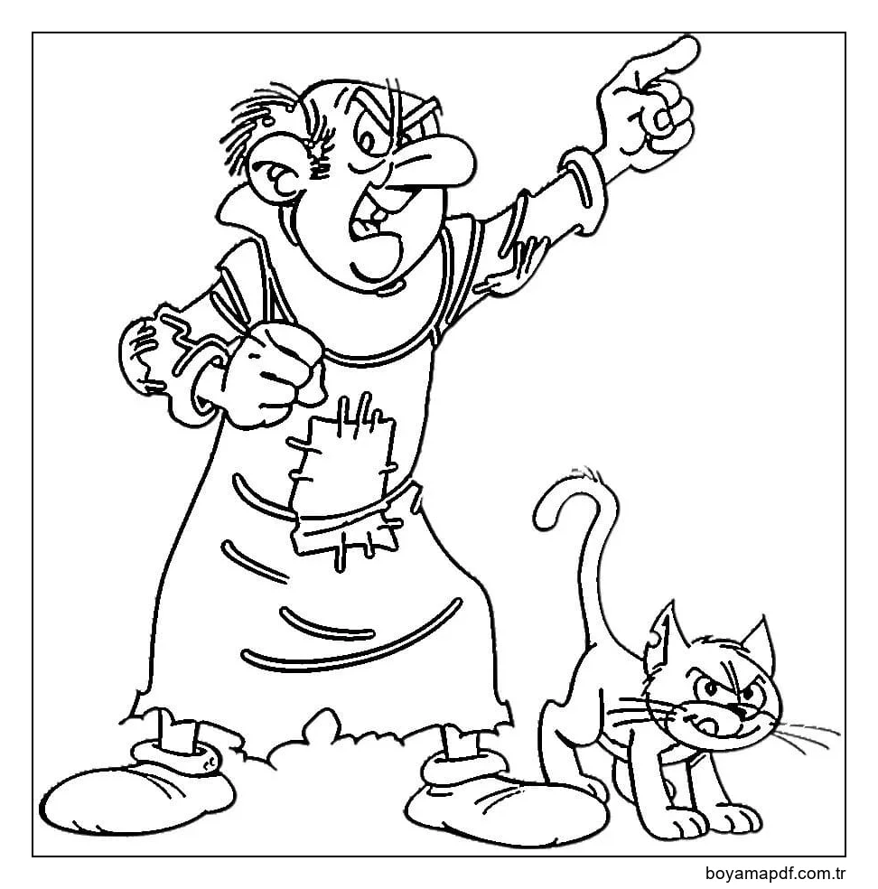 Çizmek Şirinler 4 Boyama Sayfası