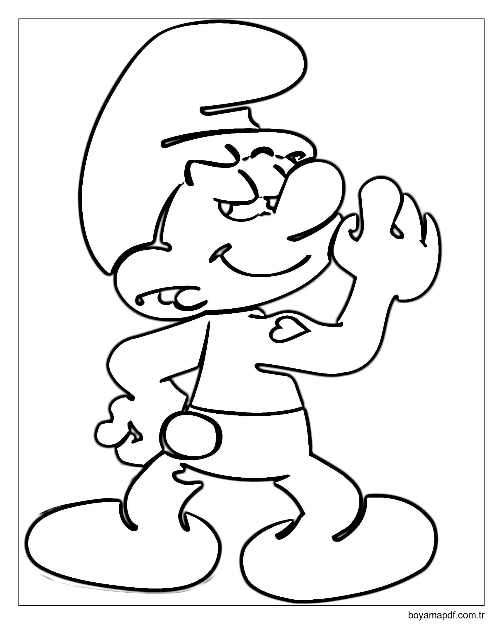 Çizmek Şirinler 5 Boyama Sayfası