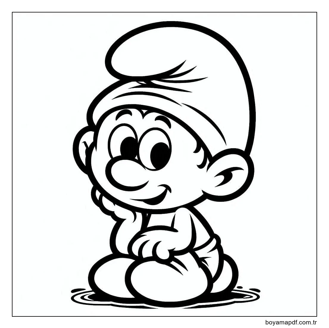 Çizmek Şirinler 6 Boyama Sayfası