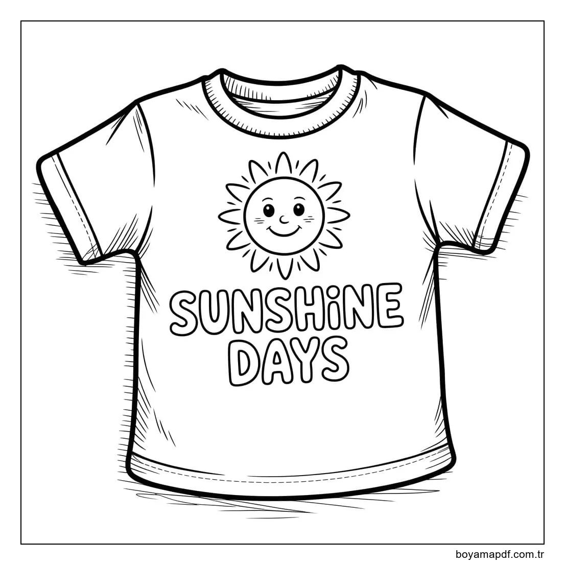 Çizmek Tişört 8 Boyama Sayfası