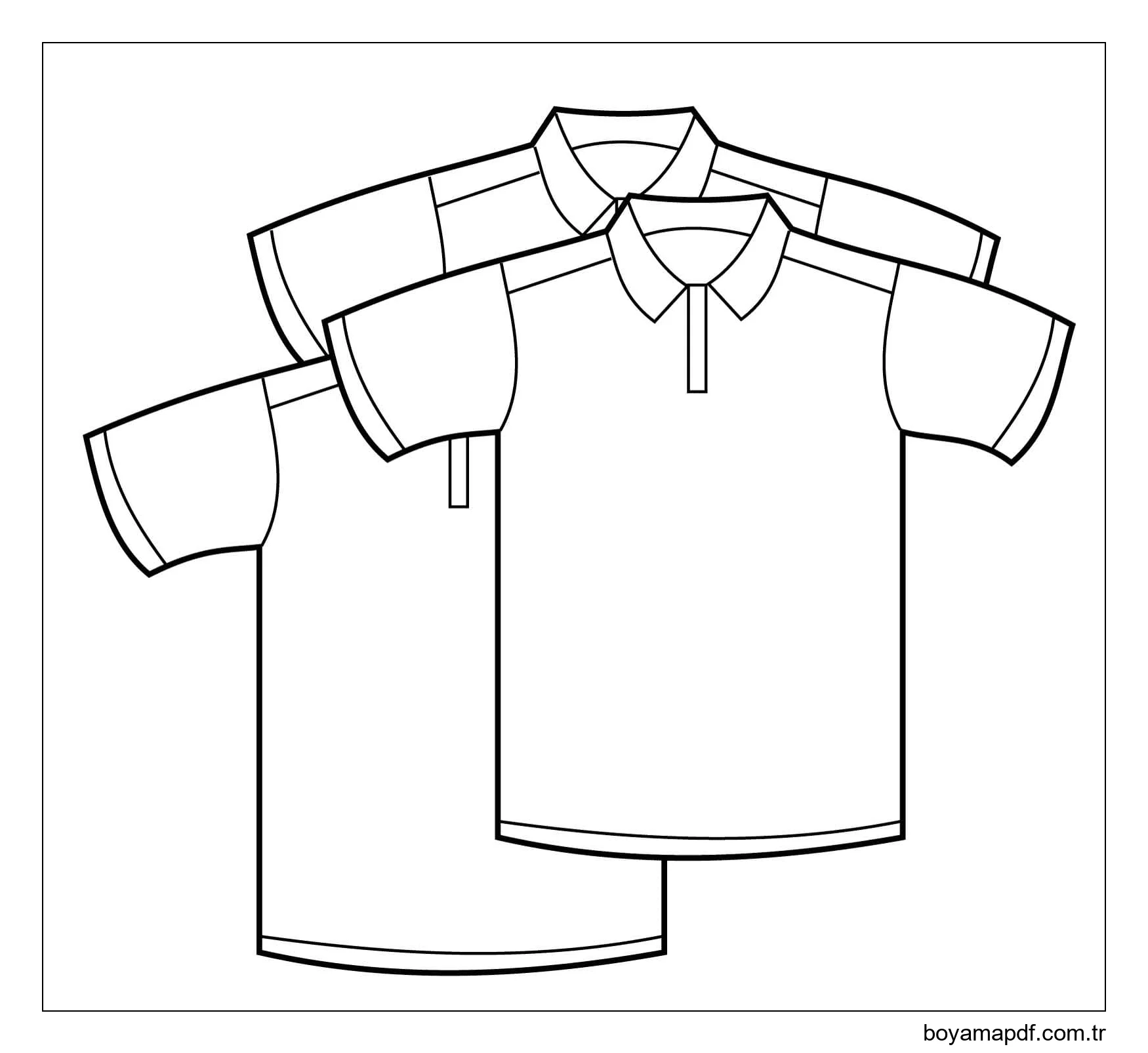 Çizmek Tişört Basit Boyama Sayfası