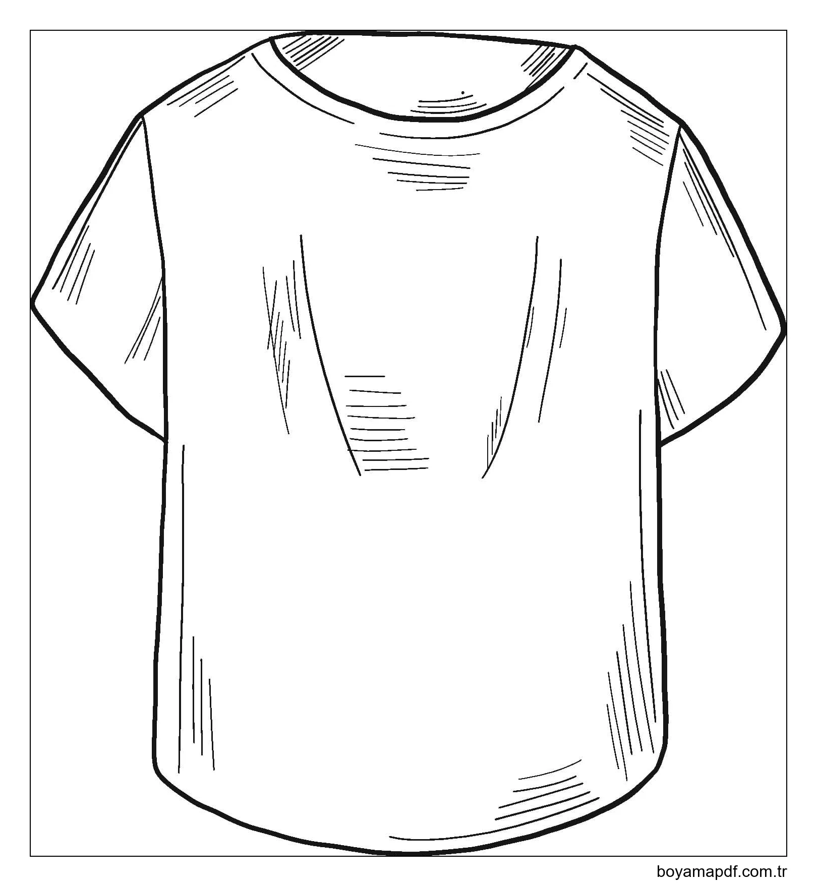 Çizmek Tişört çocuklar için ücretsiz Boyama Sayfası