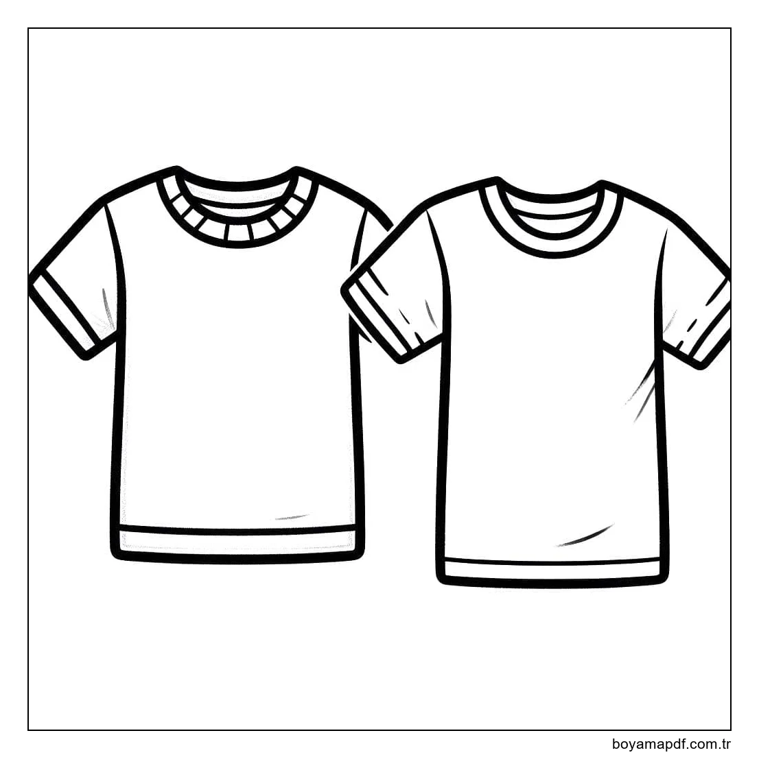 Çizmek Tişört Ücretsiz Boyama Sayfası