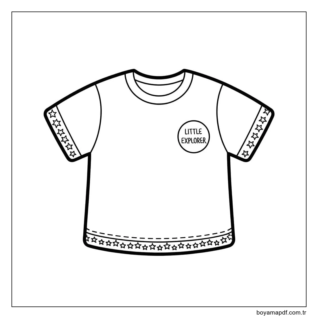 Çizmek Tişört Ücretsiz yazdırılabilir Boyama Sayfası