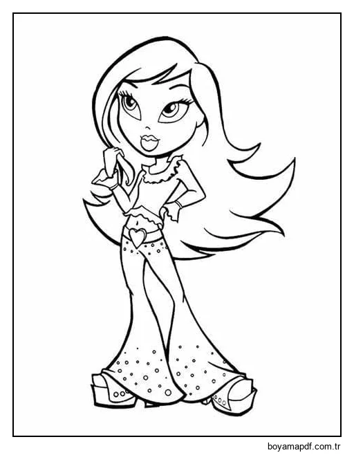 Çocuklar için Bratz Boyama Sayfası