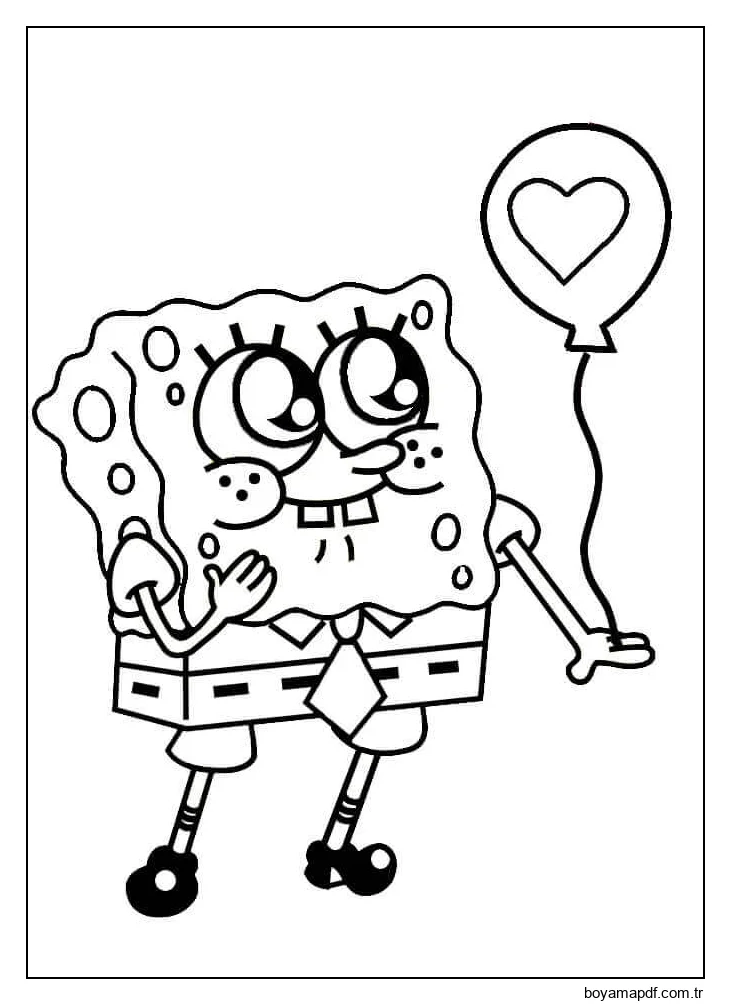 çok Güzel Sünger Bob Boyama Sayfası