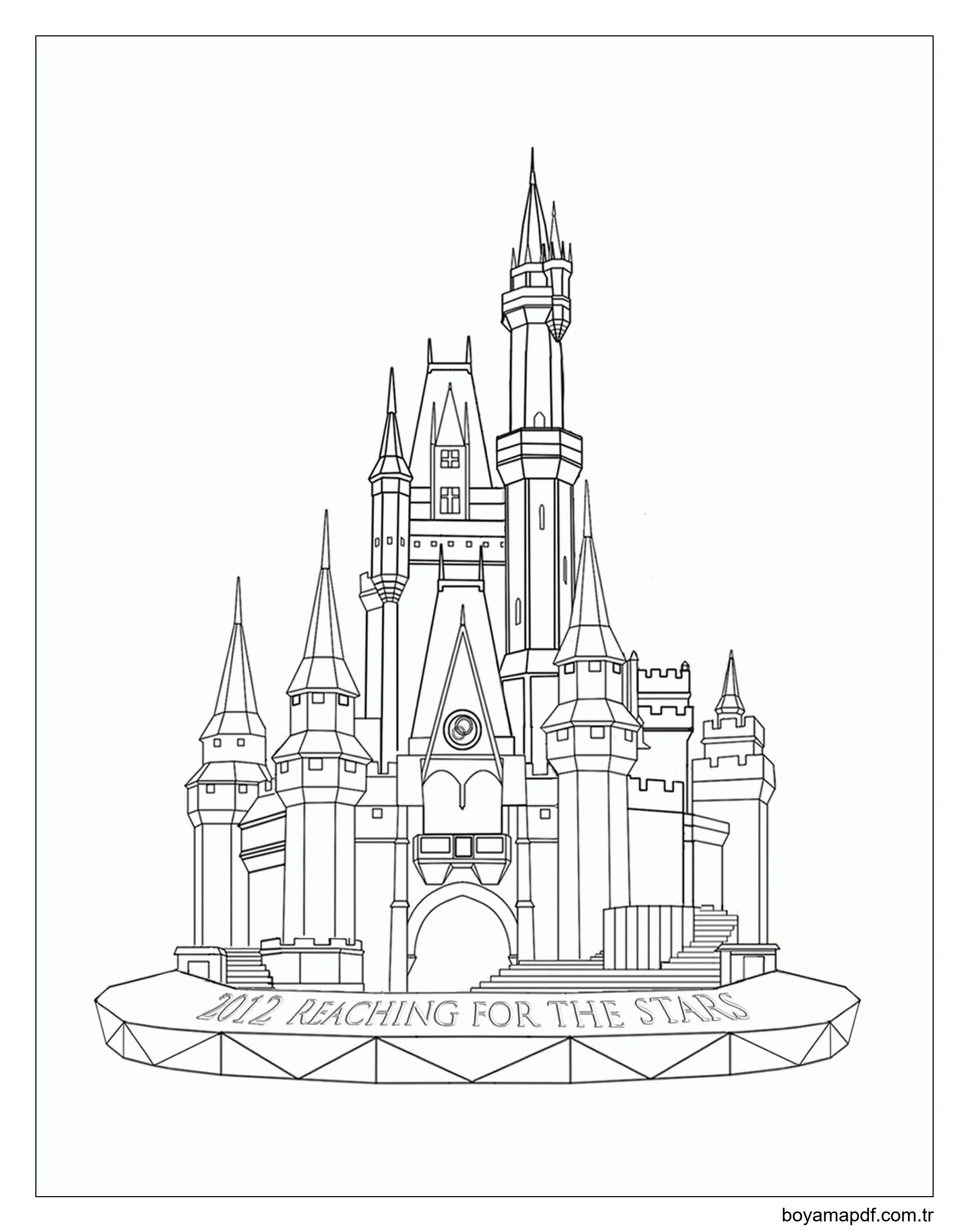 Disney Kalesi Boyama Sayfası