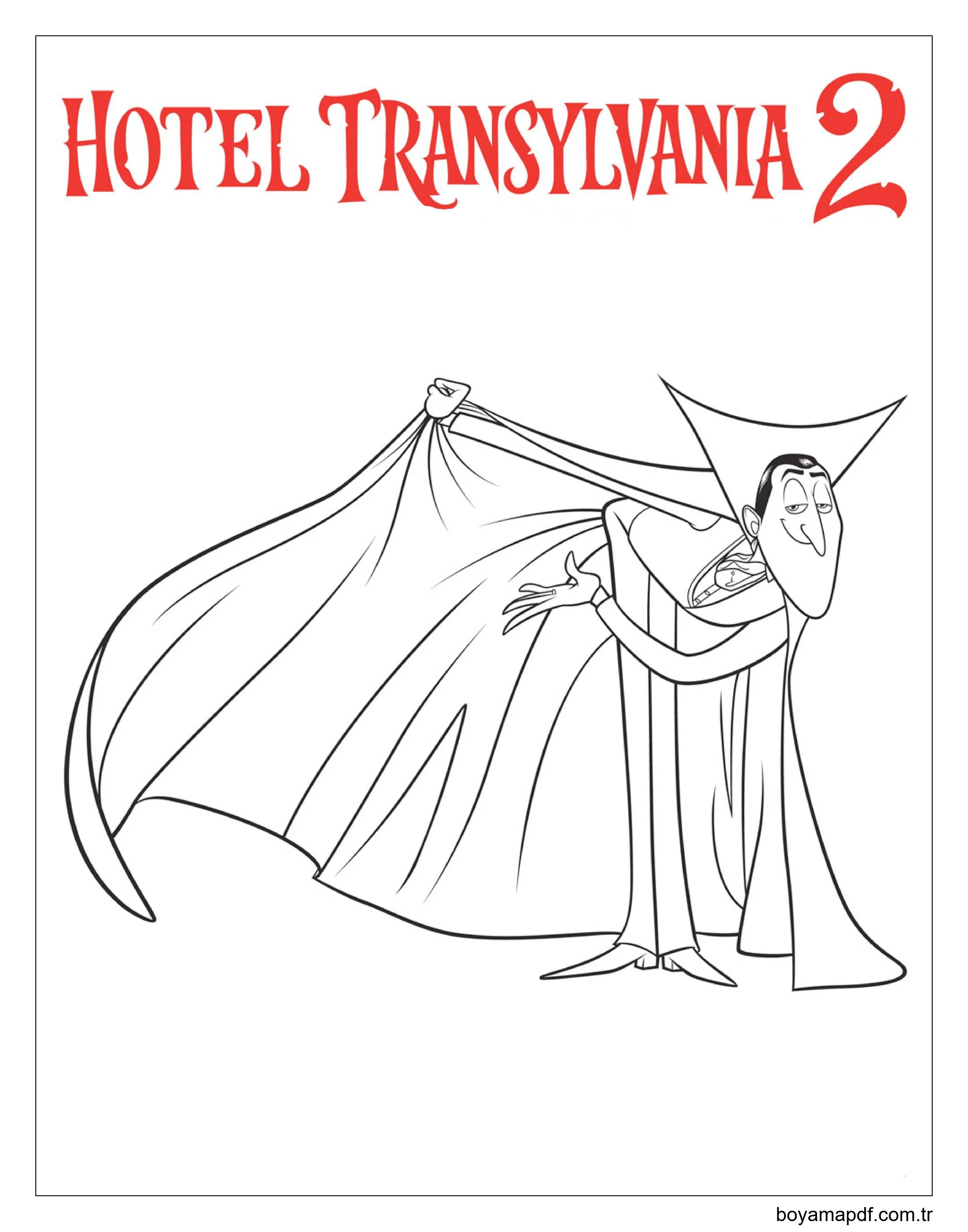Drakula Otel Transilvanya 2 Boyama Sayfası