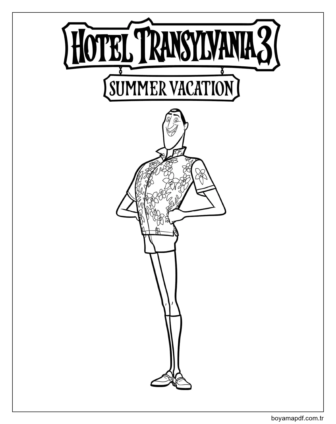 Drakula Resim Boyama Sayfası