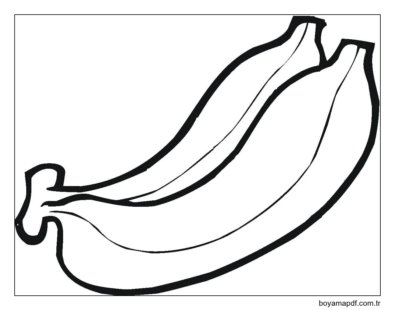 Duas Bananas Boyama Sayfası