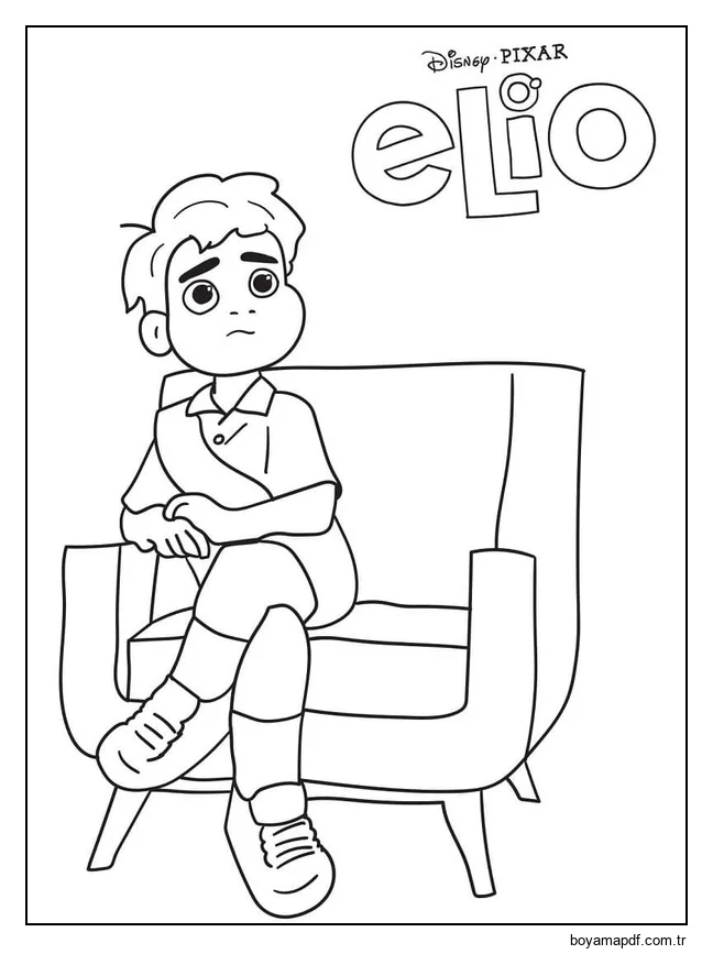Elio basit Boyama Sayfası