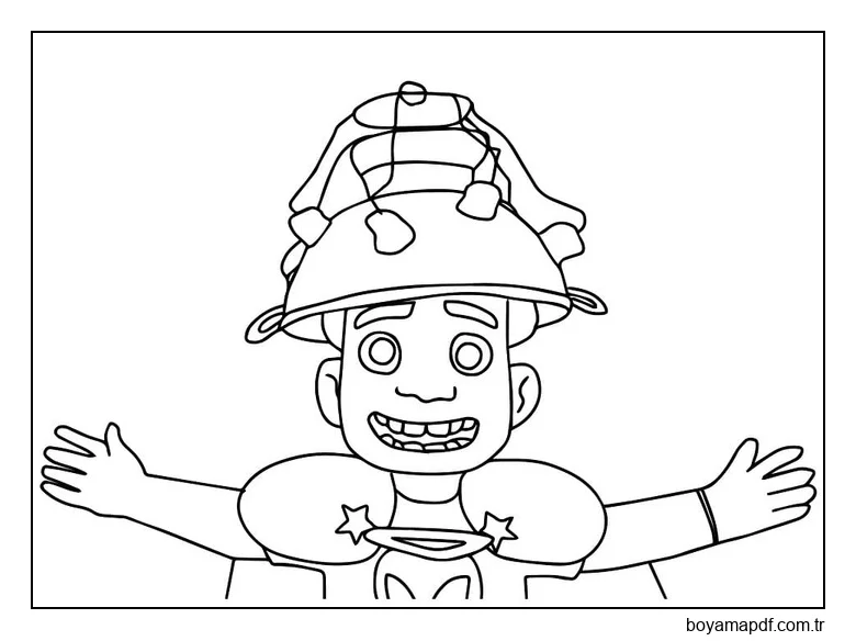 Elio çocuklar için kolay Boyama Sayfası